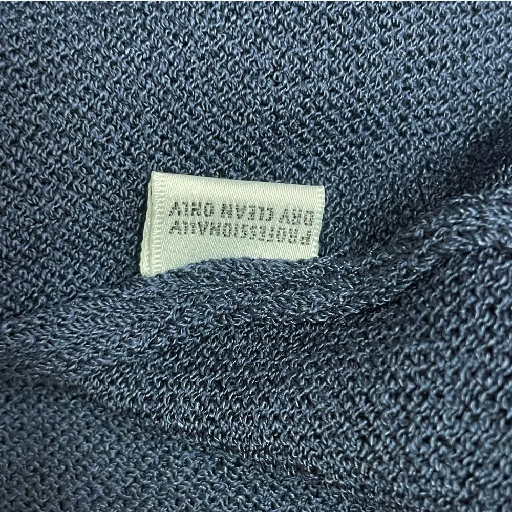 St. John Basics Navy Santana Knit Pleated Skirt Women’s Size 6 USA Knee Length - Image 12