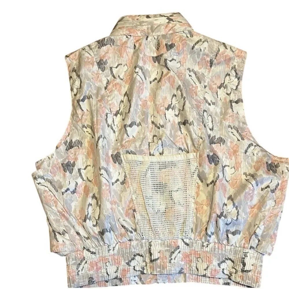 Free People FP Movement Off The Grid Printed Vest in floral ivor Size medium - Image 6