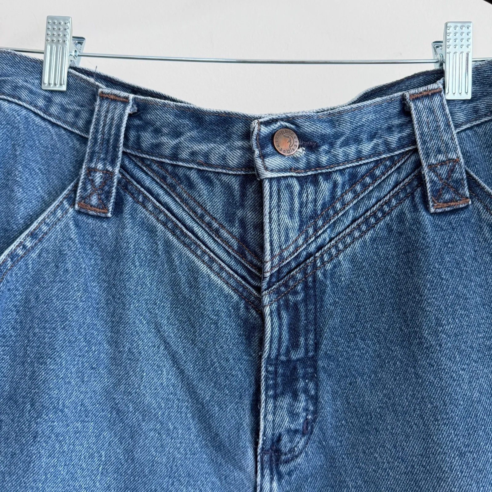 Vintage Rockies Rocky Mountain Jeans Womens 29x34 High Rise Western Bareback Blue Size 29 - Image 5