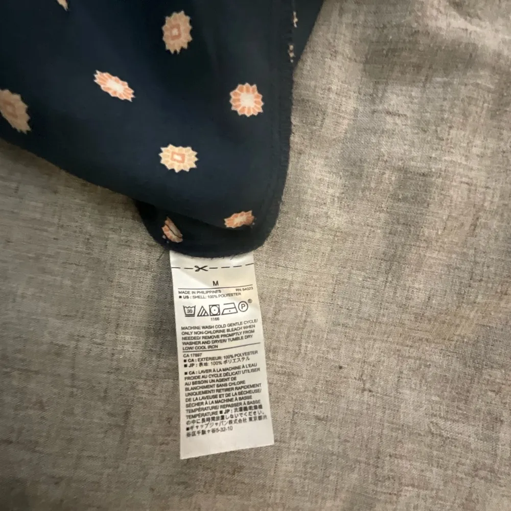 Navy Blue & Cream Polka Dot Women's Top - Image 4