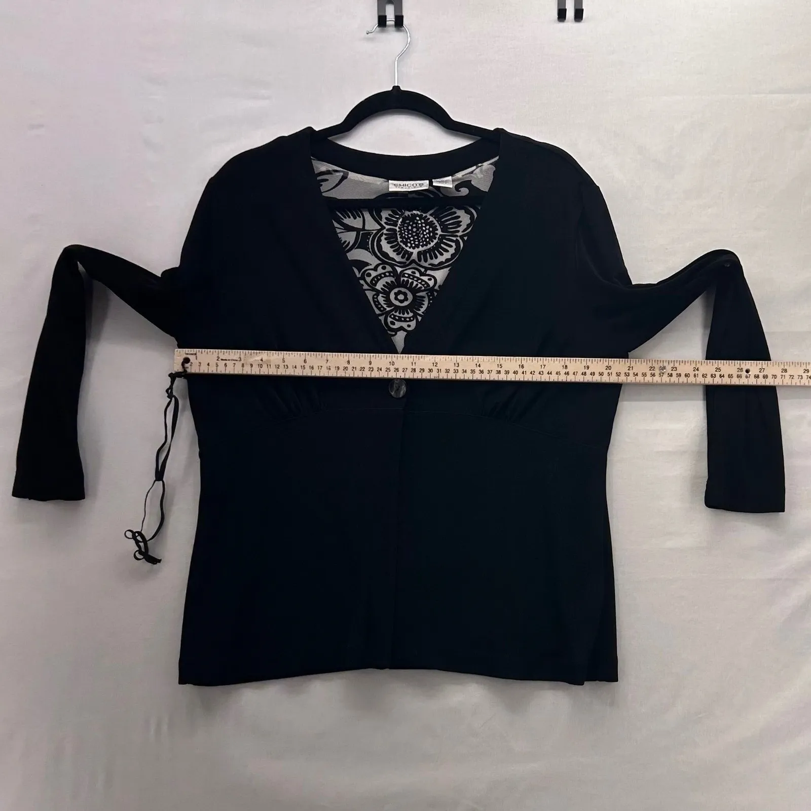 Chicos Travelers Cardigan Black Large Or 2 - Image 8