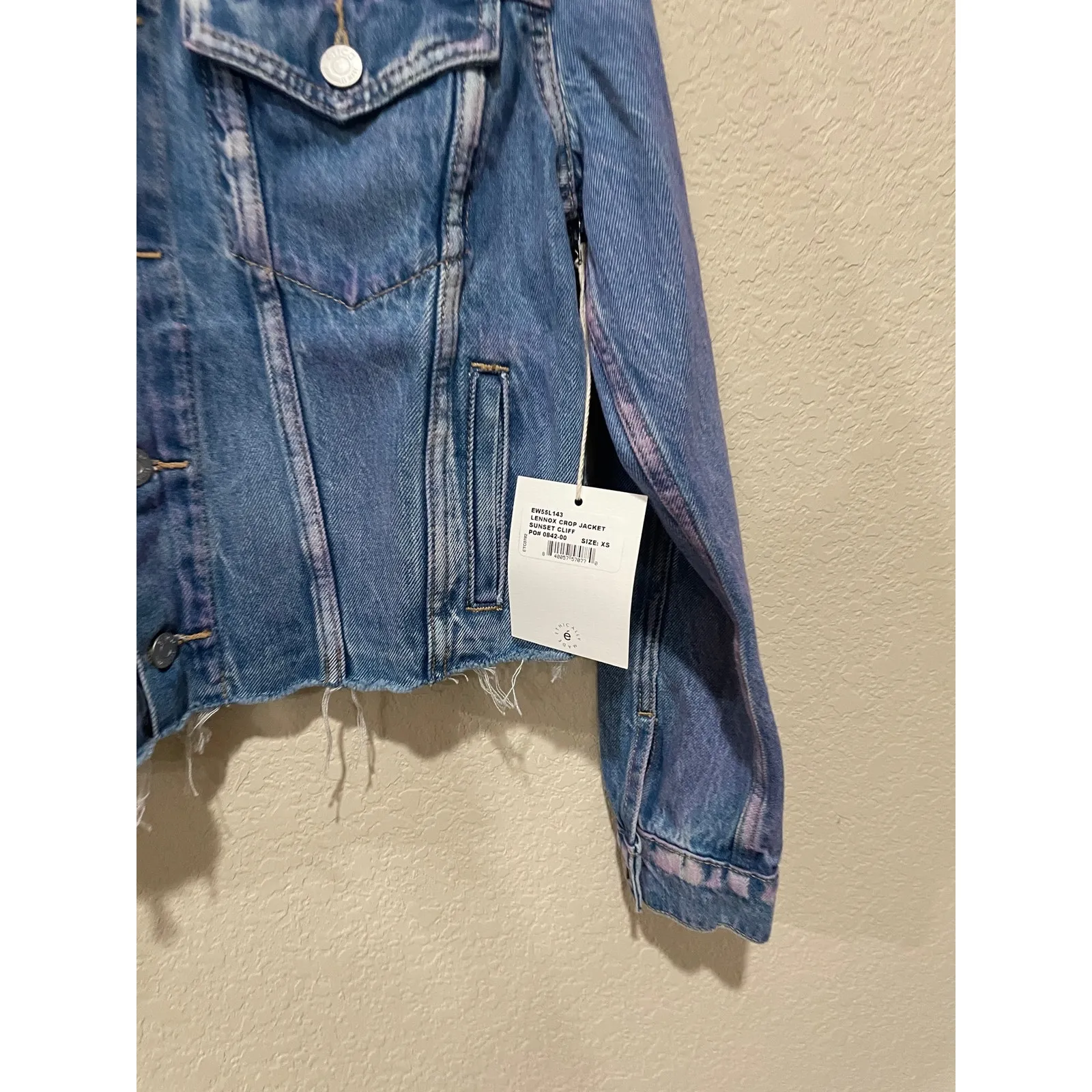 Etica Lennox Crop Jacket Size‎ XS Blue - Image 11