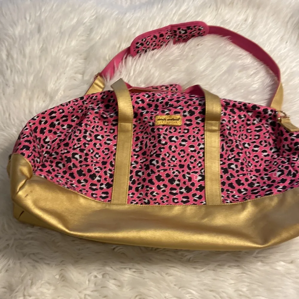 Simply Southern Weekender Bag excellent condition pink , gold and black high 13” - Image 12