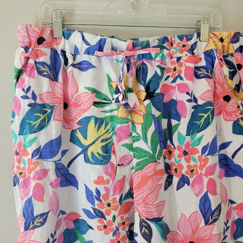 C&C California Floral Linen Pants - Image 2