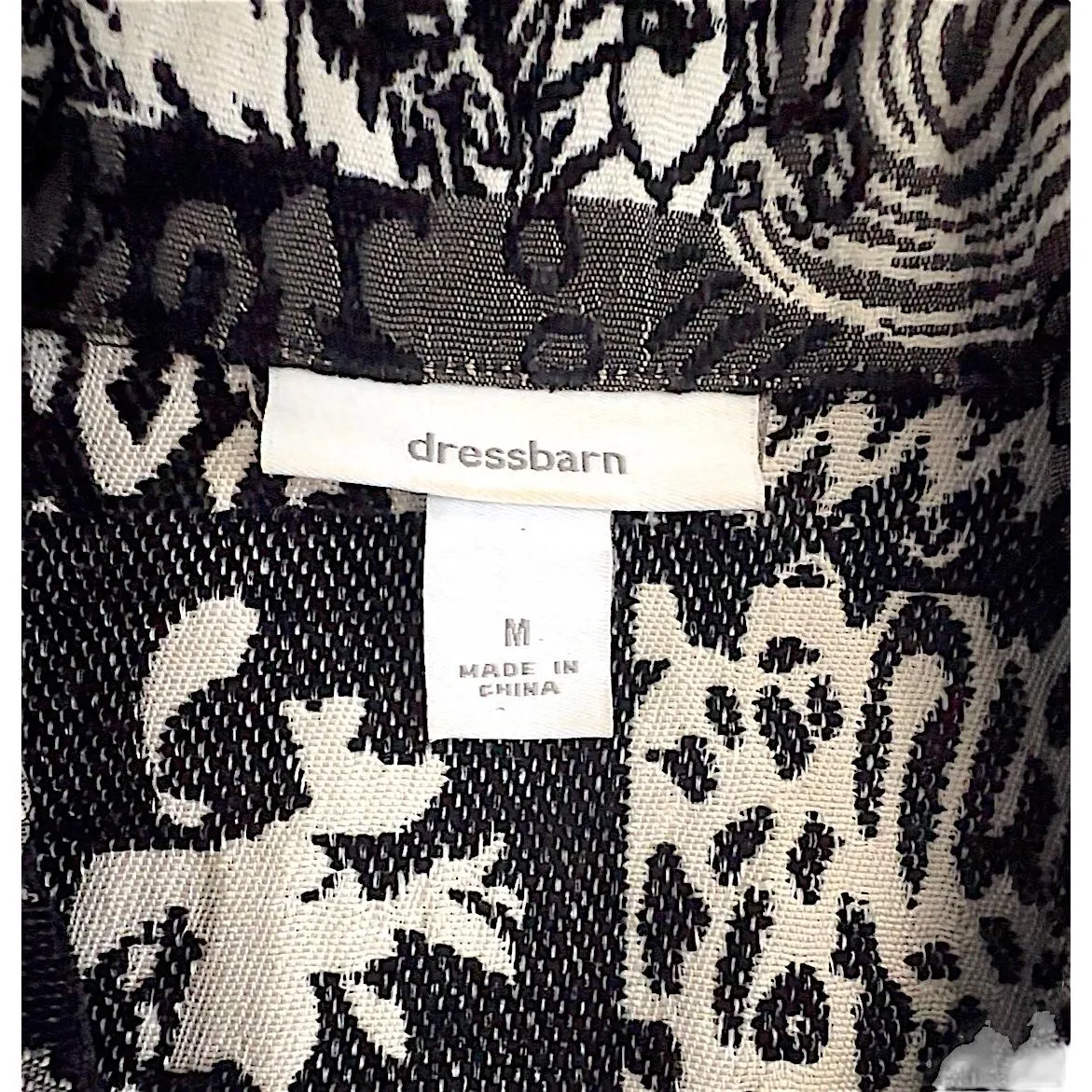 DressBarn Jacket Womens Grey Black Tan Colorblock Full Zip Collar Chic Size - Image 6