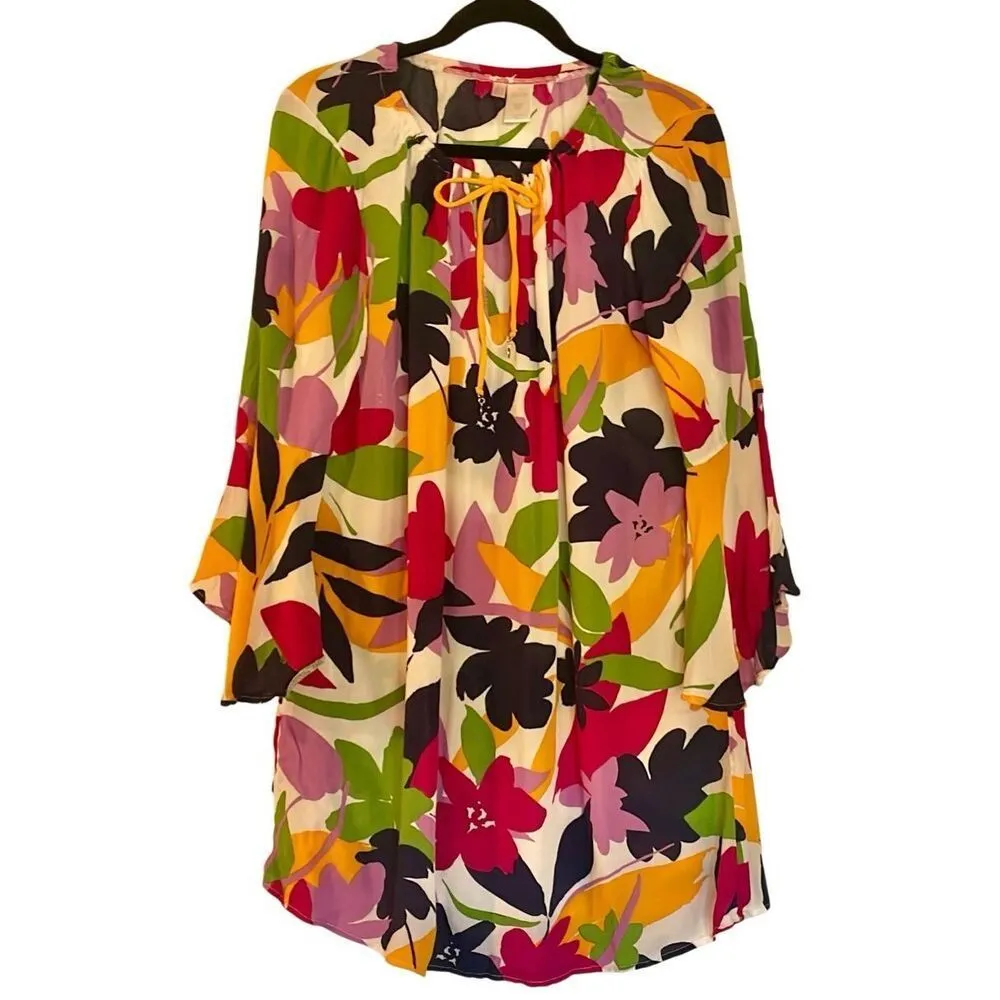 Anne Cole floral cotton coverup dress size xl - Image 3
