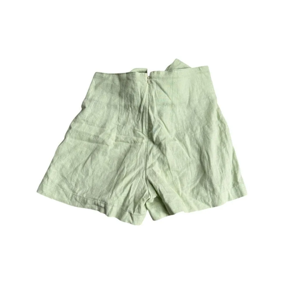 Abercrombie & Fitch Women Linen-Blend Pull-On Belted Shorts S NWT - Image 4