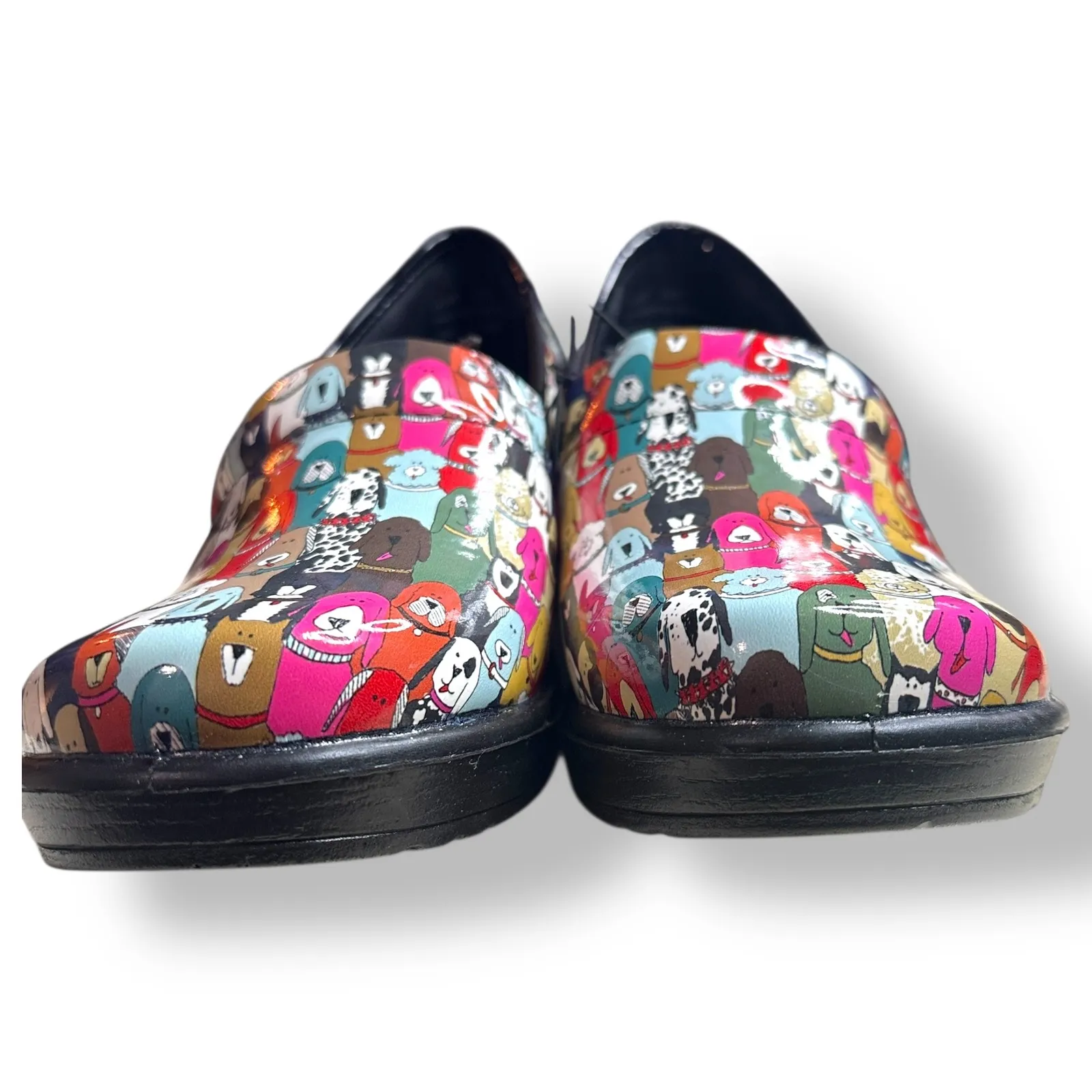 Easy Street Women's Slip On Clogs Shoes Dog Print Multi Color Size Unkno - Image 7
