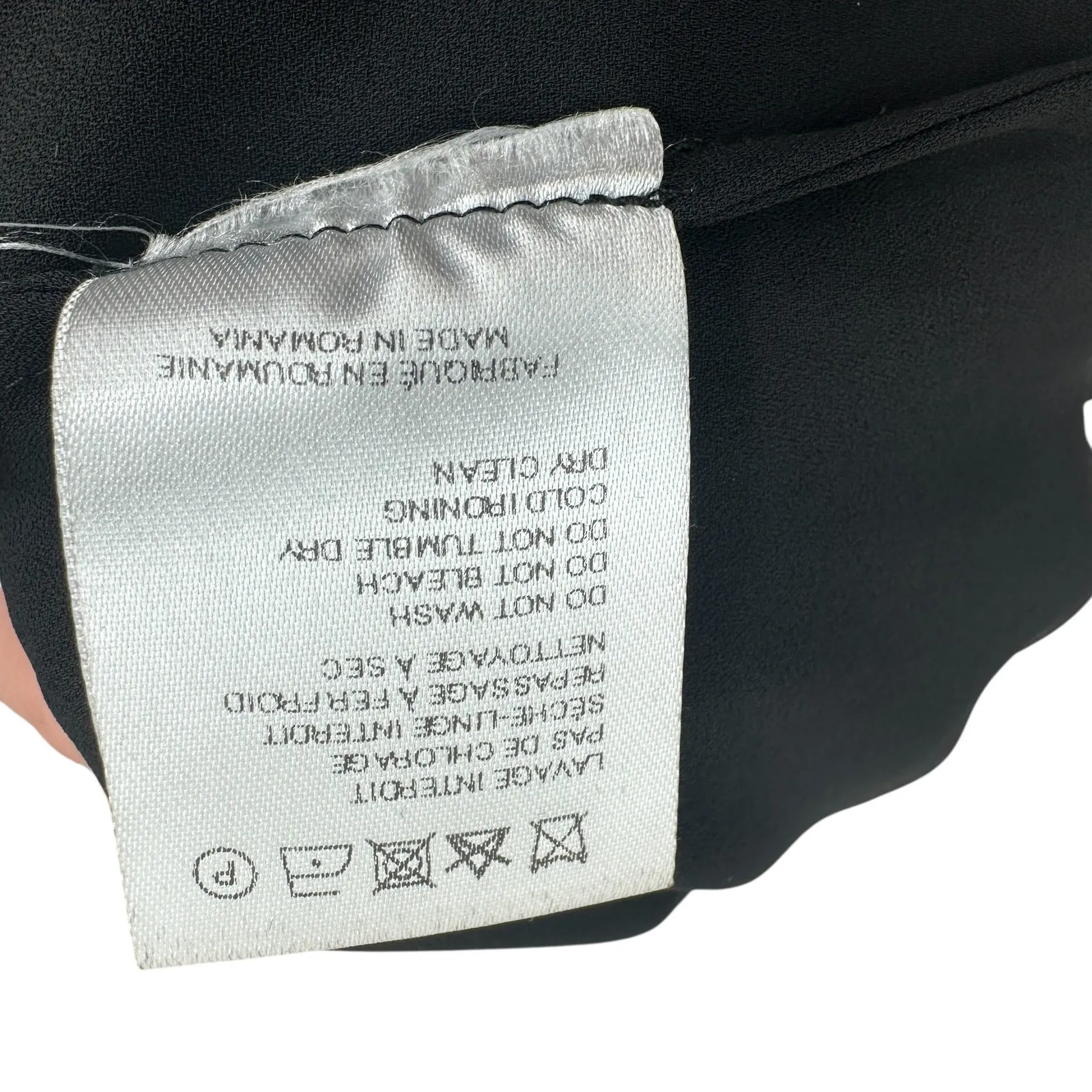 Claudie Pierlot Lace Sleeve Blouse Button Down Top Black Size 36 US 4 - Image 12