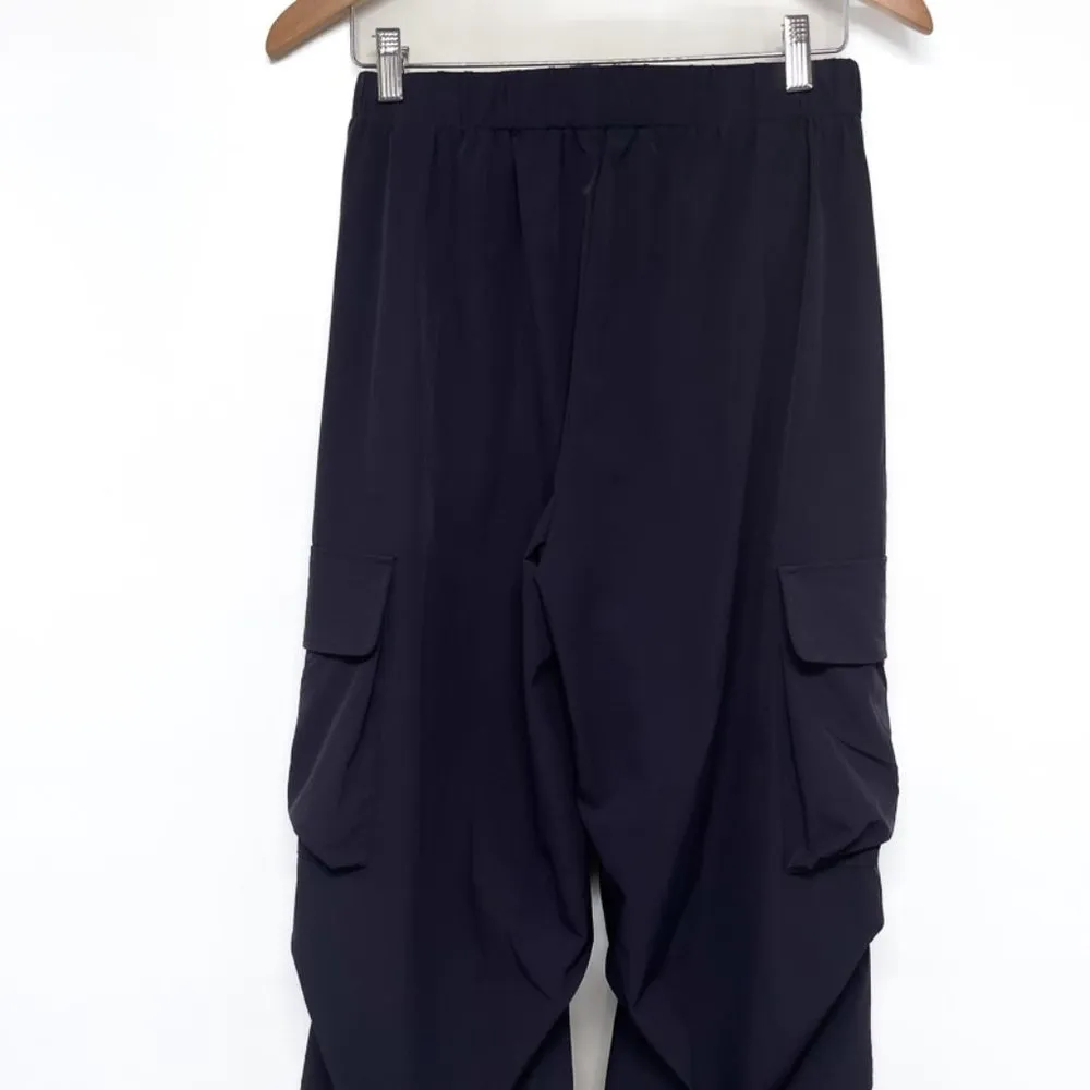 Oversized Nylon Cargo Pants Baggy Blue High Waisted Parachute Pants Joggers - Image 7