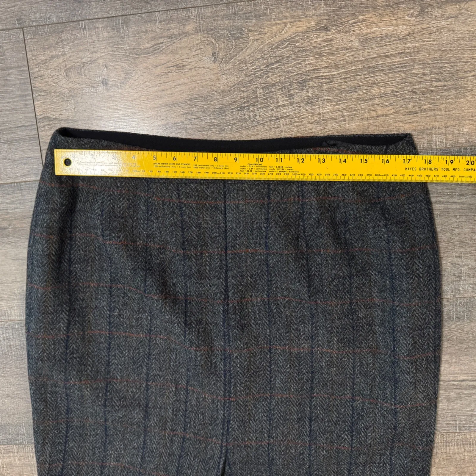 John Meyer‎ Collection Wool Blend Plaid Skirt Suit Set size 14 Career Vintage Gray - Image 9