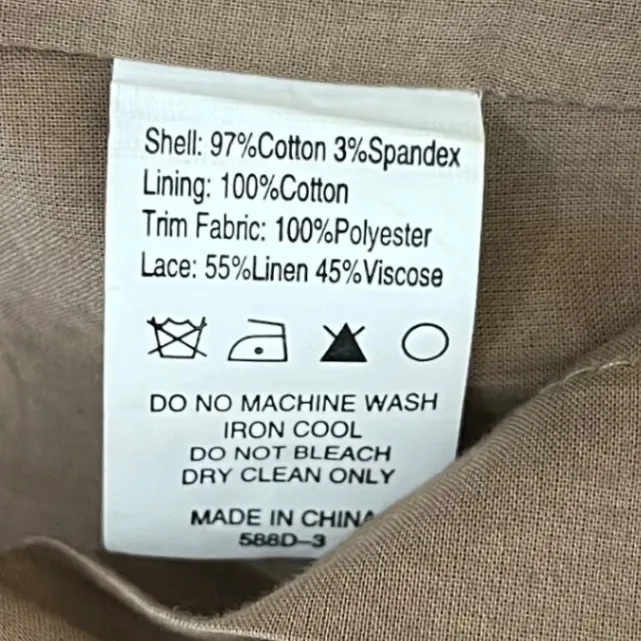 Judith‎ March Mini Dress Yellow Brown Embroidered Crocheted Size Small - Image 8