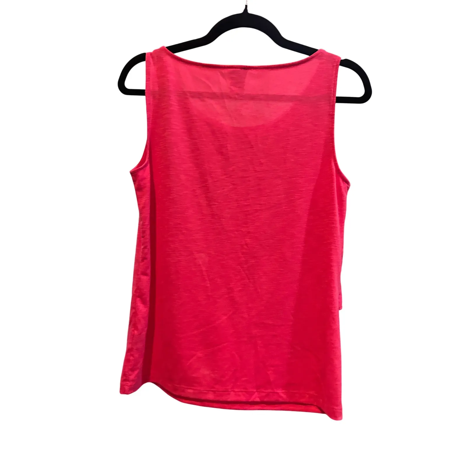 Rafaella Ruffle Tank Top Sleeveless Hot Pink Casual Blouse Size‎ S - Image 4