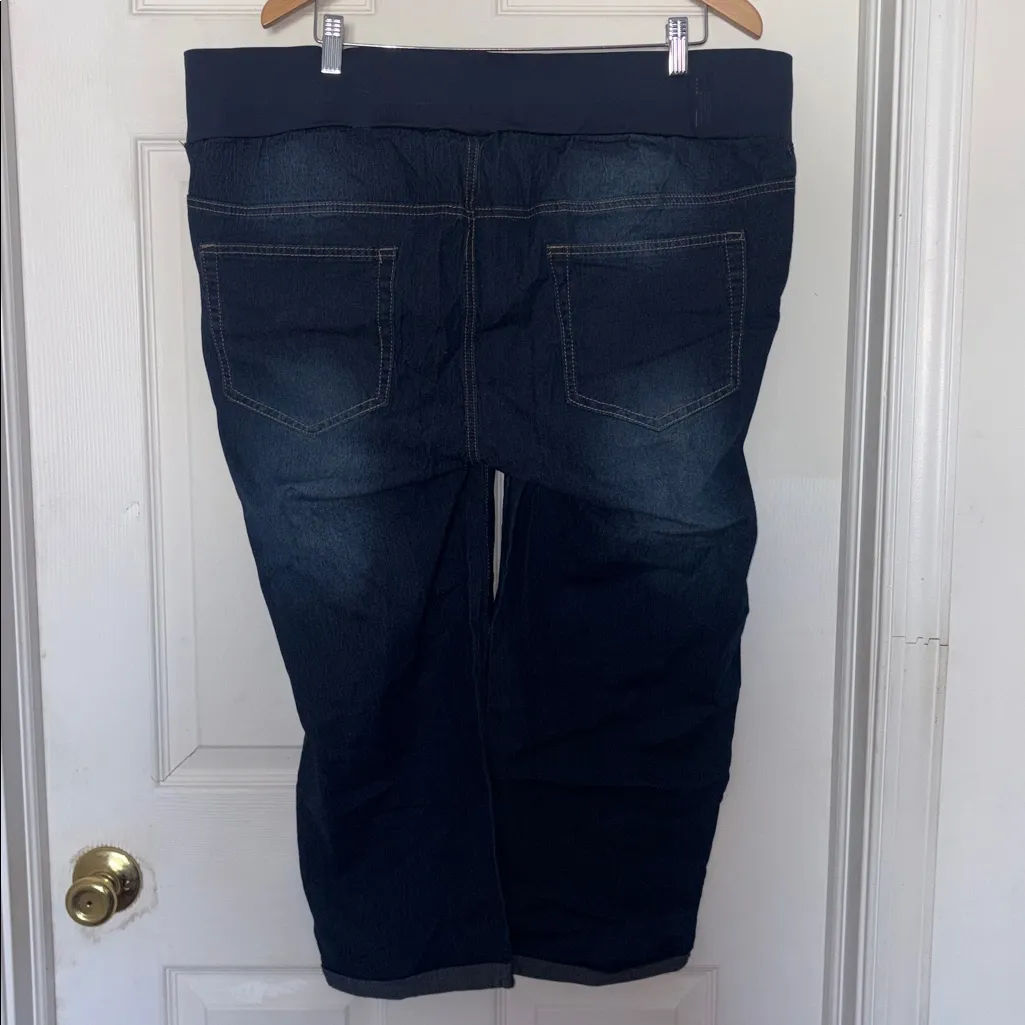 Penelope’s Closet Maternity Denim Cropped Jeans Blue Size 2X - Image 2