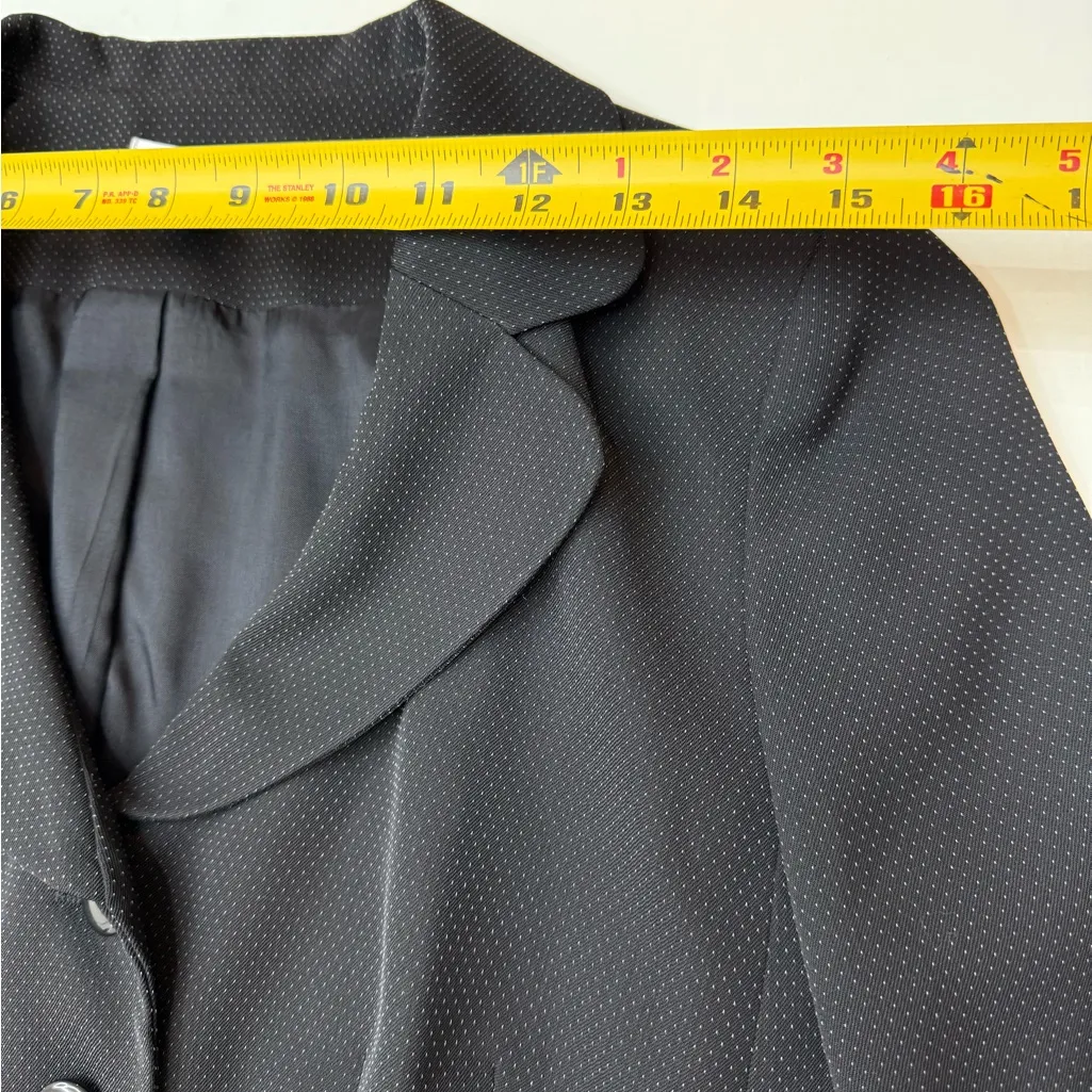 LOFT  Black Polka Dot Women's Blazer size 10P - Image 5