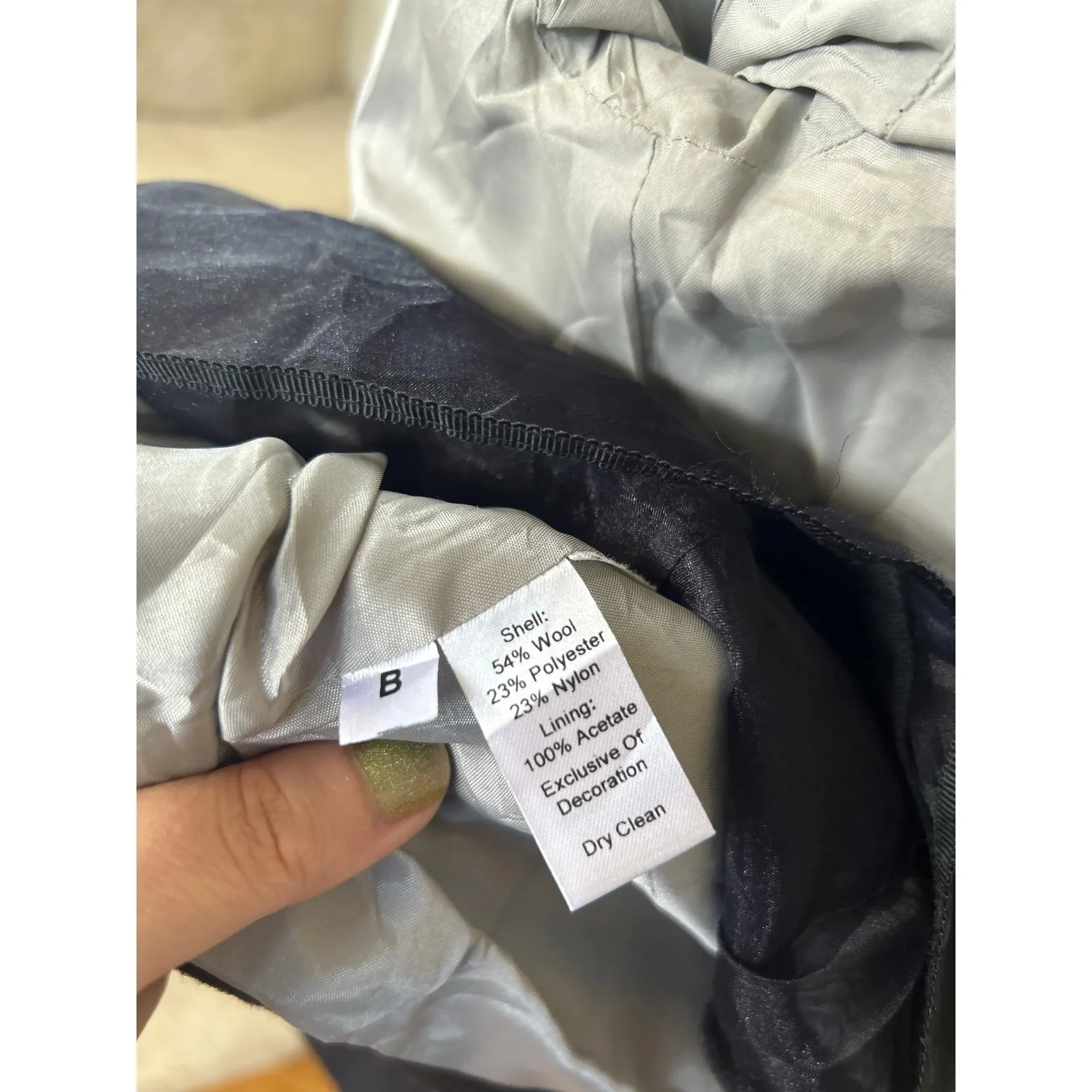 Vintage 2010s Loft Wool Navy Brass Button Military Peplum Blazer Jacket - Image 6