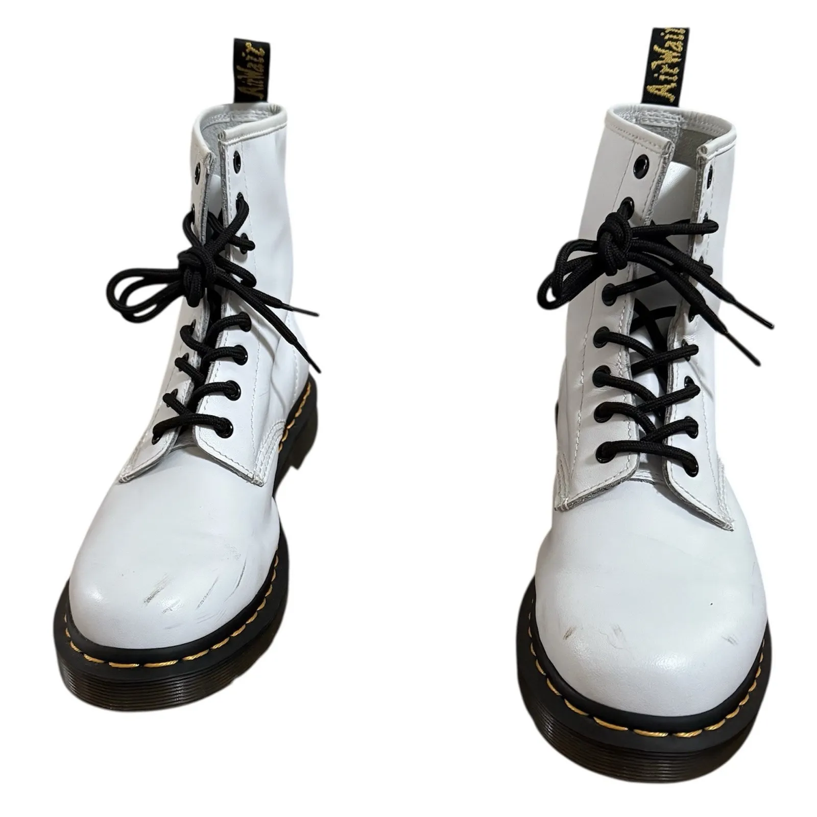 Dr Martens The Original 1460 Boots Womens Size 8 White 8 Hole‎ Shoes - Image 2