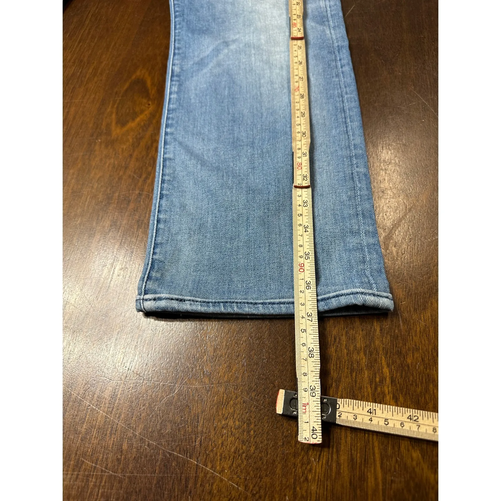 7 for all Mankind Jeans Women 30 Light Wash Comfy Academia Preppy Western Y2K - Image 9