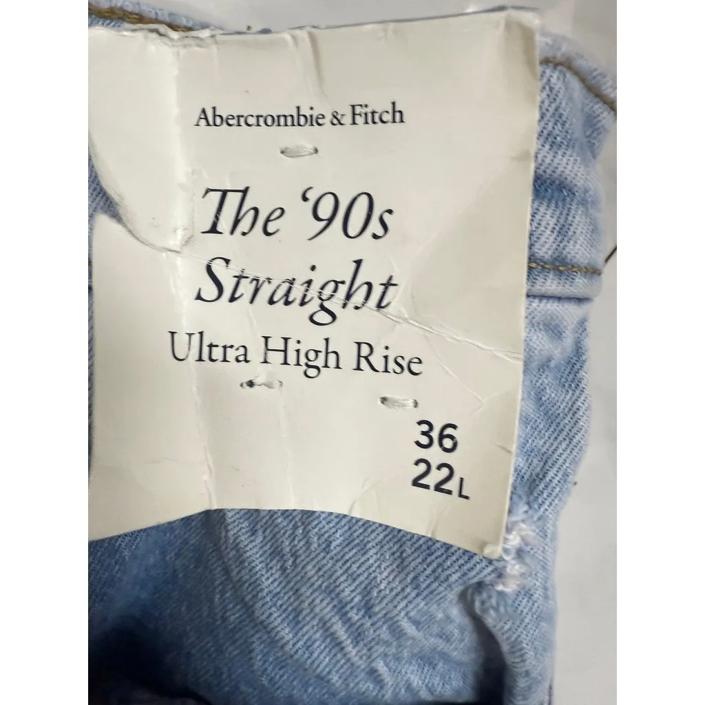 A&F Abercrombie & Fitch NWT 48 x33L 3XL The '90s Straight Ultra High Rise Jeans - Image 2