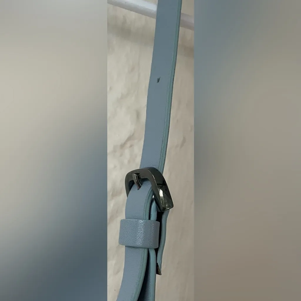 Mary Katrantzou Blue/Yellow Velvet Leather Colorblock MVK Crossbody/Shoulder Bag Blue - Image 3