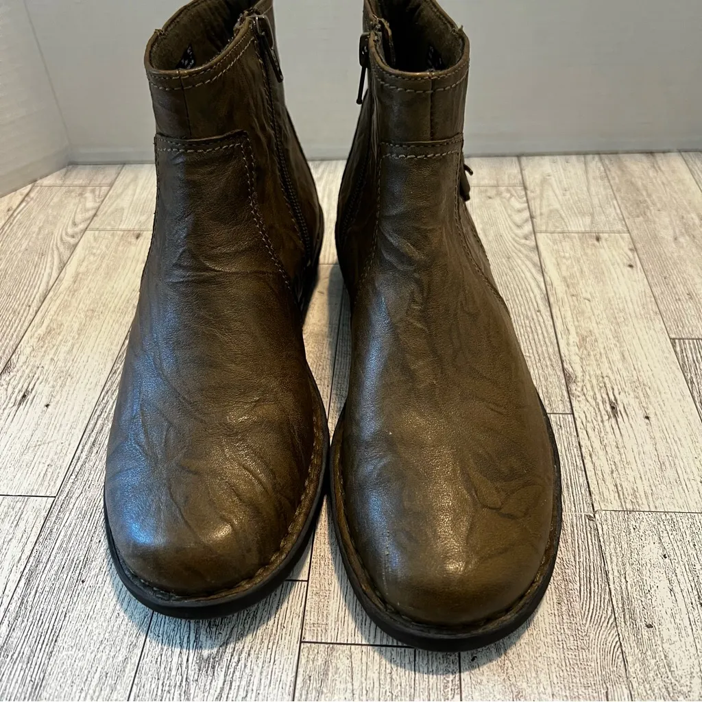 Clarks Boots Womens 7M Nikki Star Taupe Marbled Ankle Bendables Comfort Shoes - Image 3