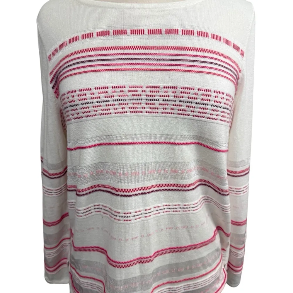 Women's etcetera Blouse, Size L, White & Pink - Image 2