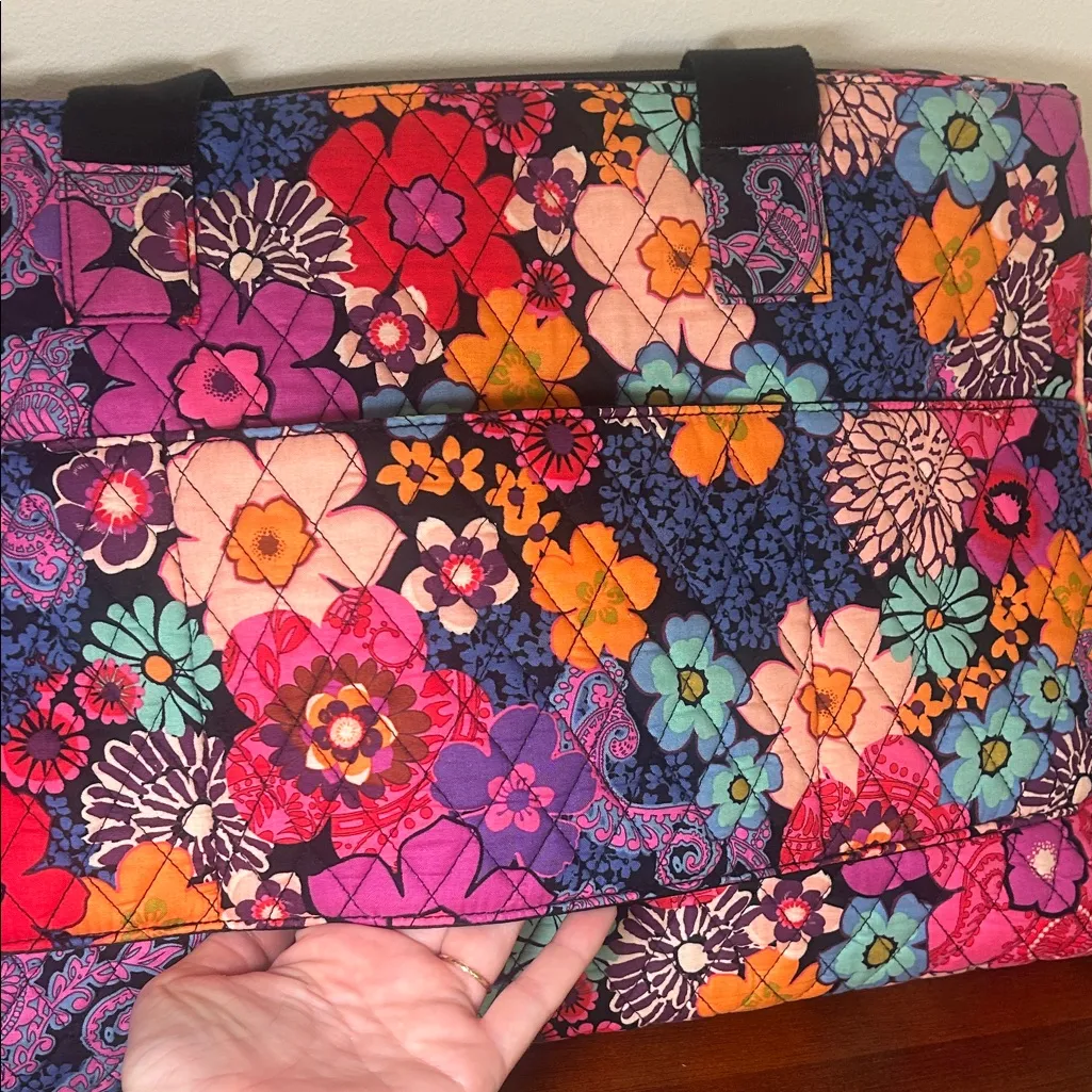 Vera Bradley Floral Fiesta LARGE Travel Weekender Bag, Soft Suitcase - Image 11