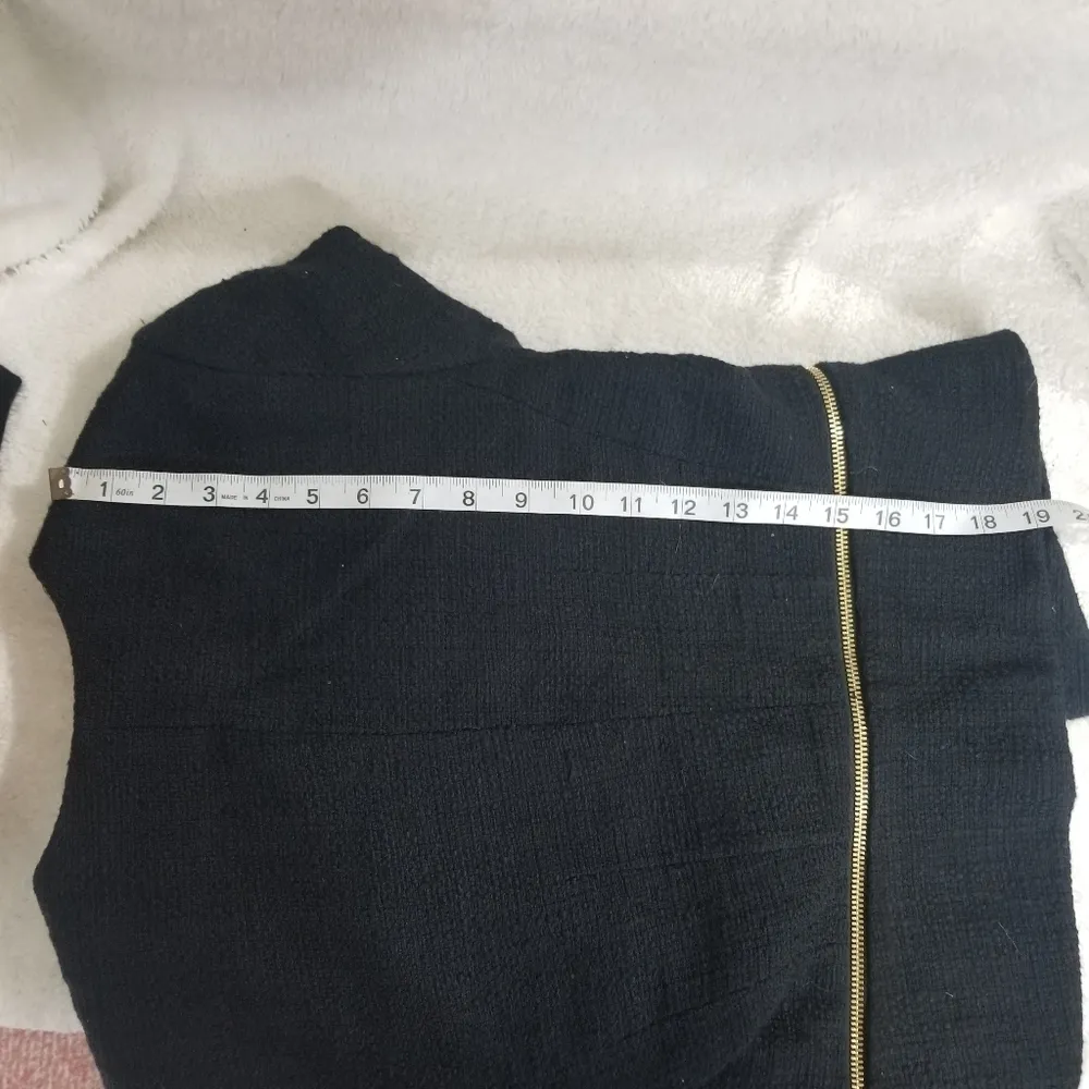 Express Cropped Open front Double Zip Blazer - Image 6