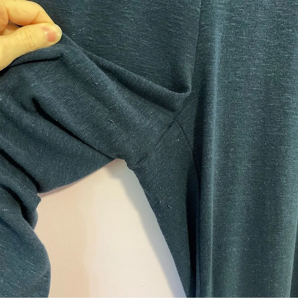 J Jill Linen Blend Pants Woven Knit Lagenlook Pull On Jeans Size Large - Image 9