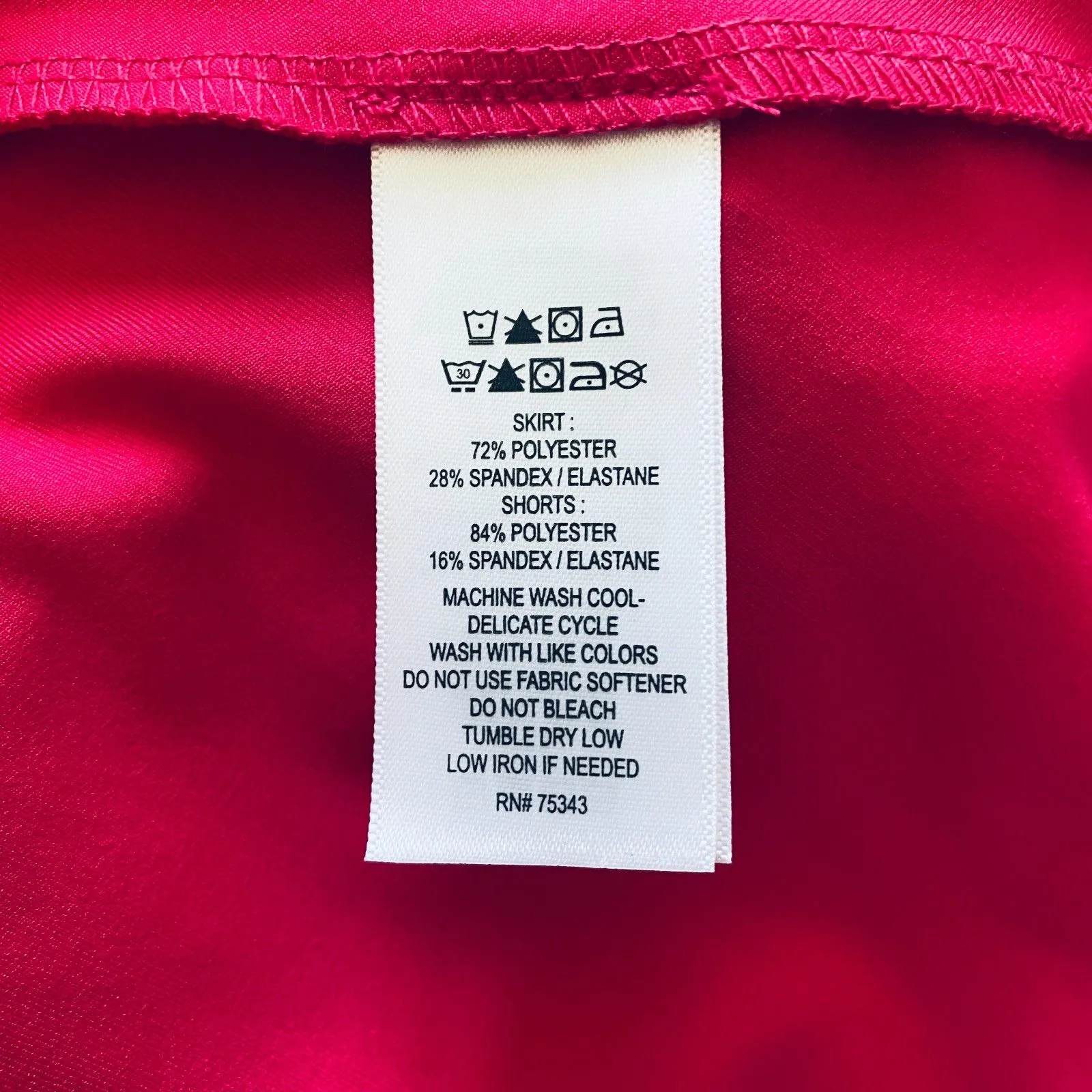 Tommy Bahama Pink Golf Tennis Skort Moinsture Wicking Skirt UPF 50+ Sz XL - Image 11