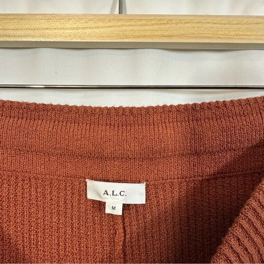 A.L.C. Martell High Rise Knit Wide-Leg Pants in Amber - Image 9