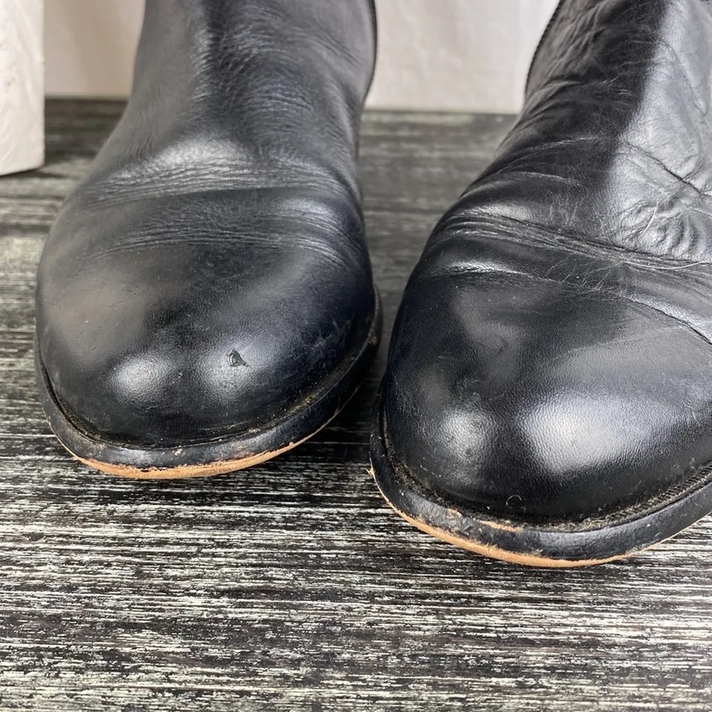 Corso Como Black Leather Zip Up Knee High Boots 8.5 - Image 4