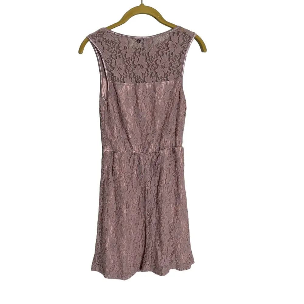 Ruby Rox  Dusty Pink Lace Mini Dress Small - Image 4