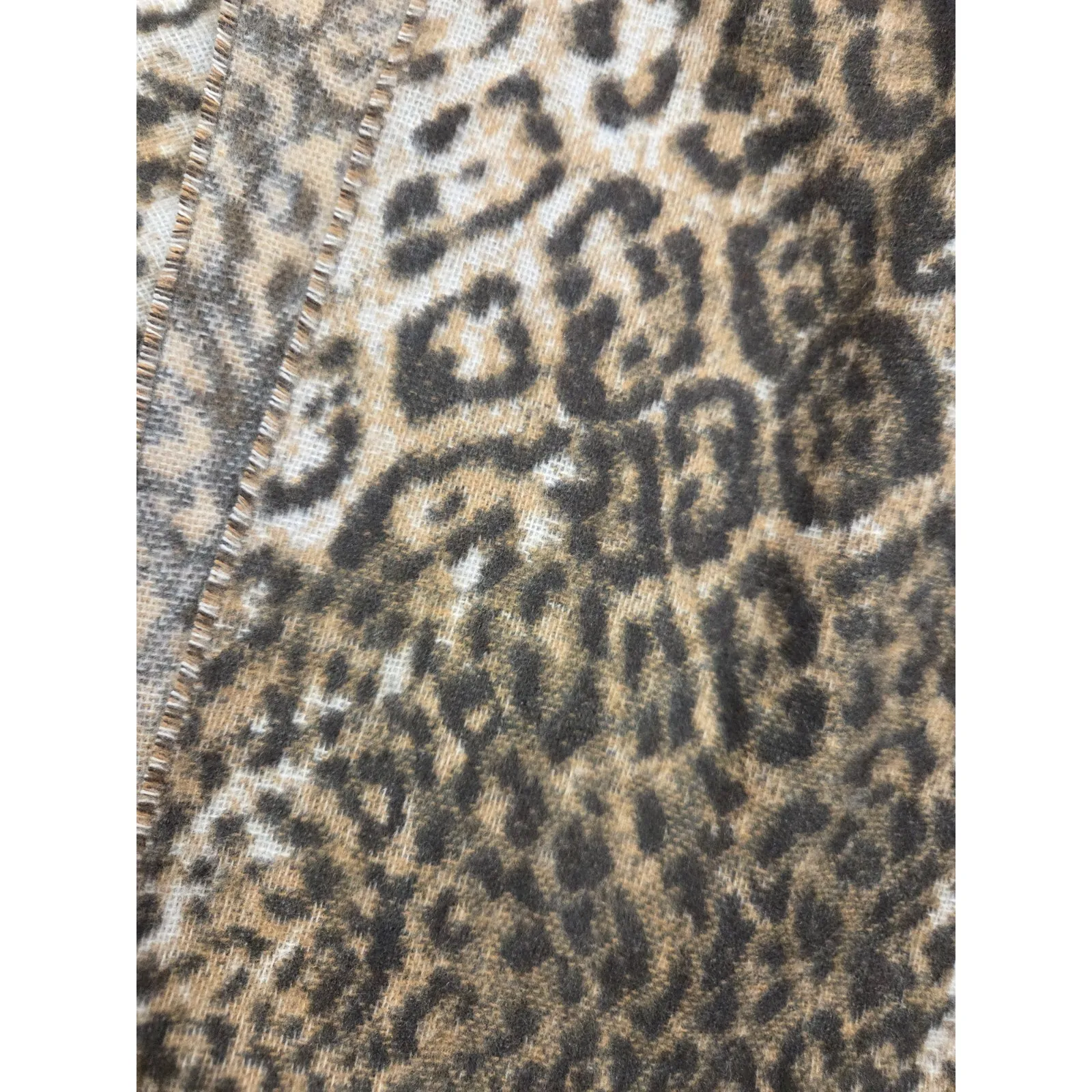 Cashmink by V. Fraas Made in Germany Animal Leopard Print Infinity Scarf Brown - Image 2