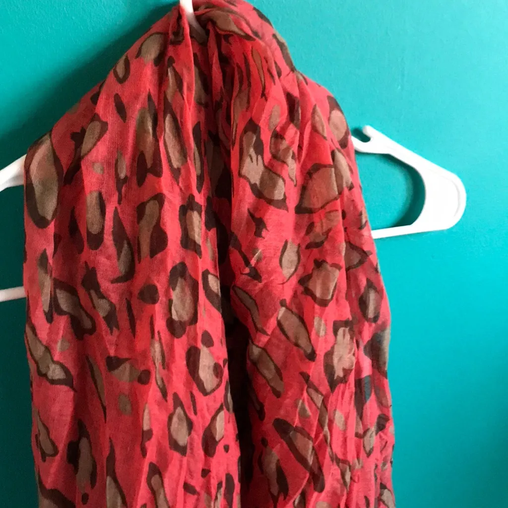 Cheetah Print Designer Scarf Brown - Image 2