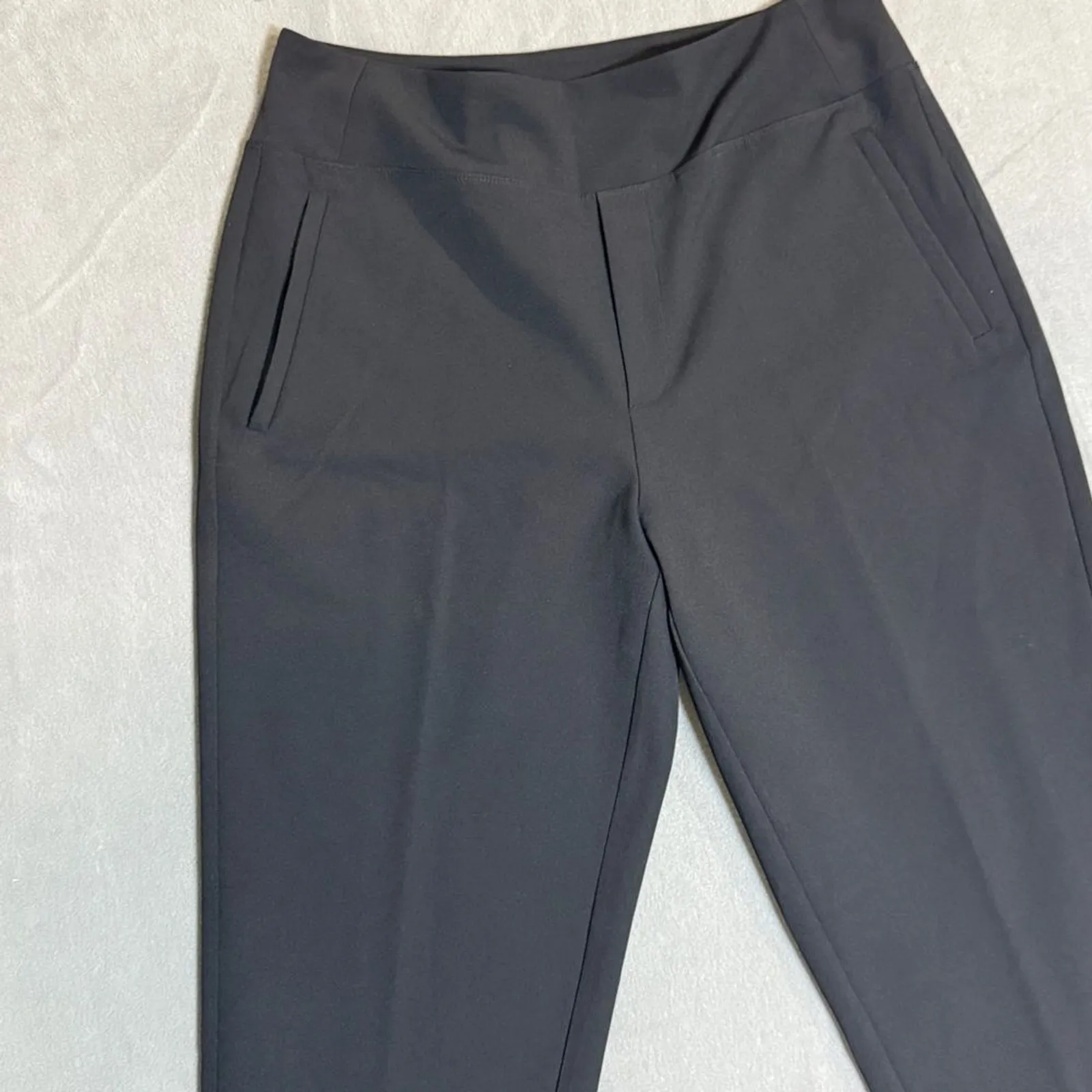 Athleta Women's Ankle Jogger Pants Size 12 Black Tapered Stretch Travel Casual - Image 3