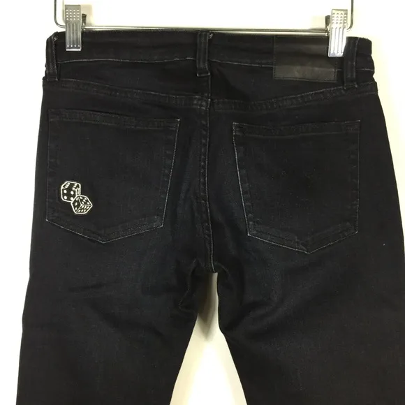 R13 Kate Skinny Jeans Dark Moon Size 25 - Image 2