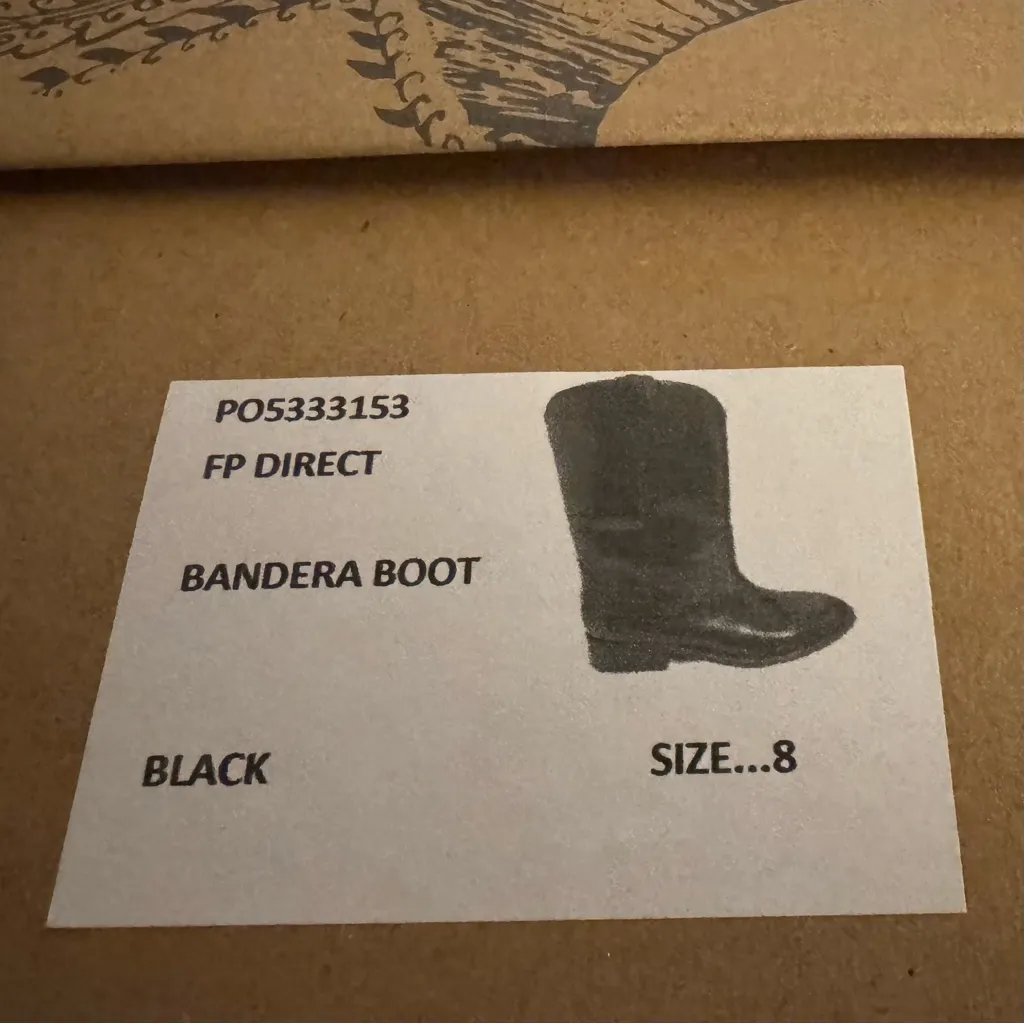 🆕 FREE PEOPLE | BANDERA BOOT | BLACK | SZ: 8 - Image 5