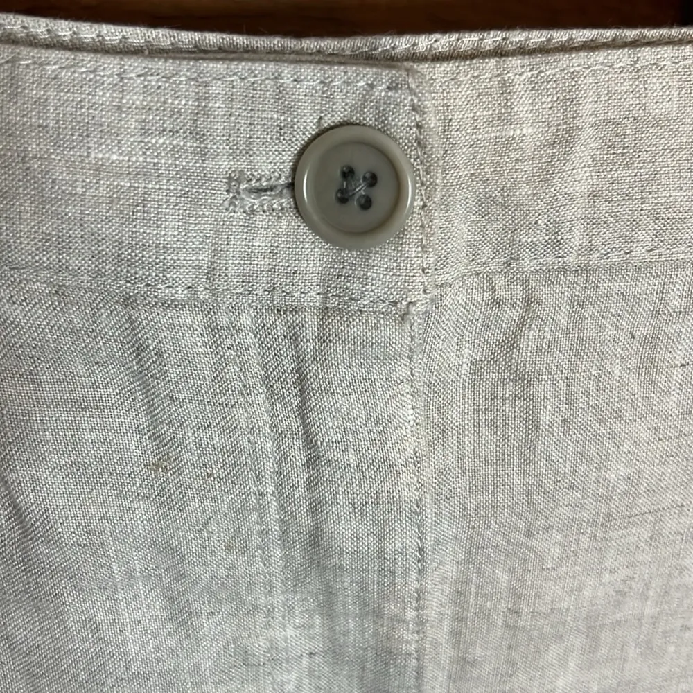 Talbots  Maxi Linen Oat Tan Skirt Button Laganlook Lightweight Minimalist Beach - Image 7