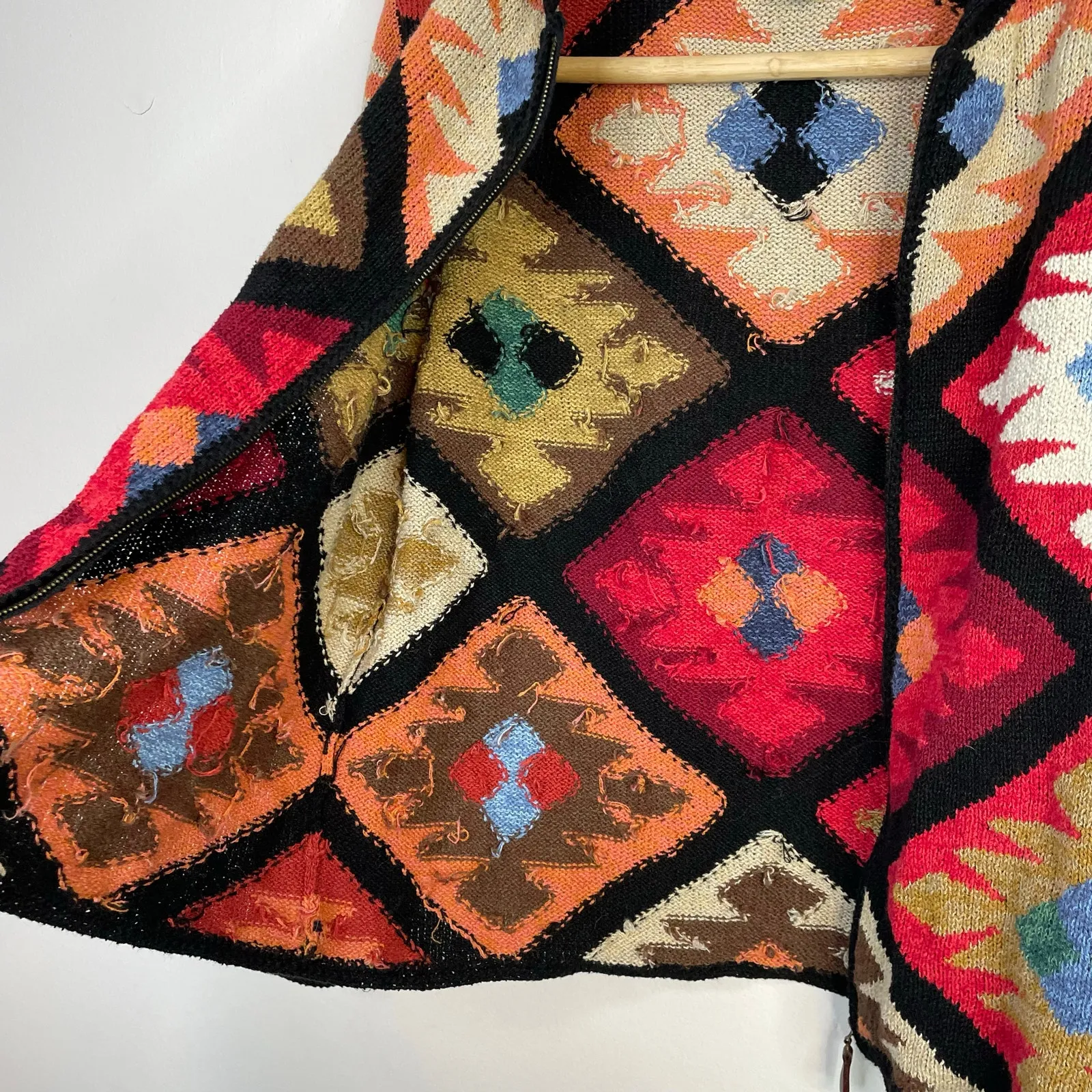 Northern Isles Vintage Southwestern Aztec Zip Up Cardigan Sweater Womens M Multiple Size M - Image 8