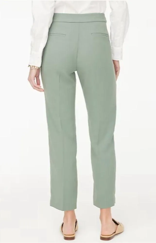 NWT J. Crew Crepe Straight-leg Cropped Pant Topiary Green - Image 6