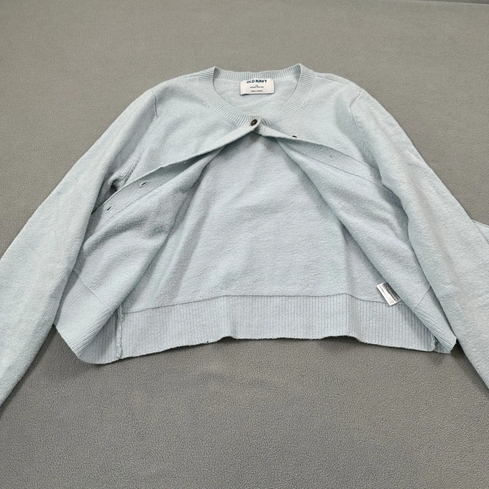 Old Navy Womens Cardigan Sweater XS Light Blue Button Front Knitwear Casual Top - Image 4