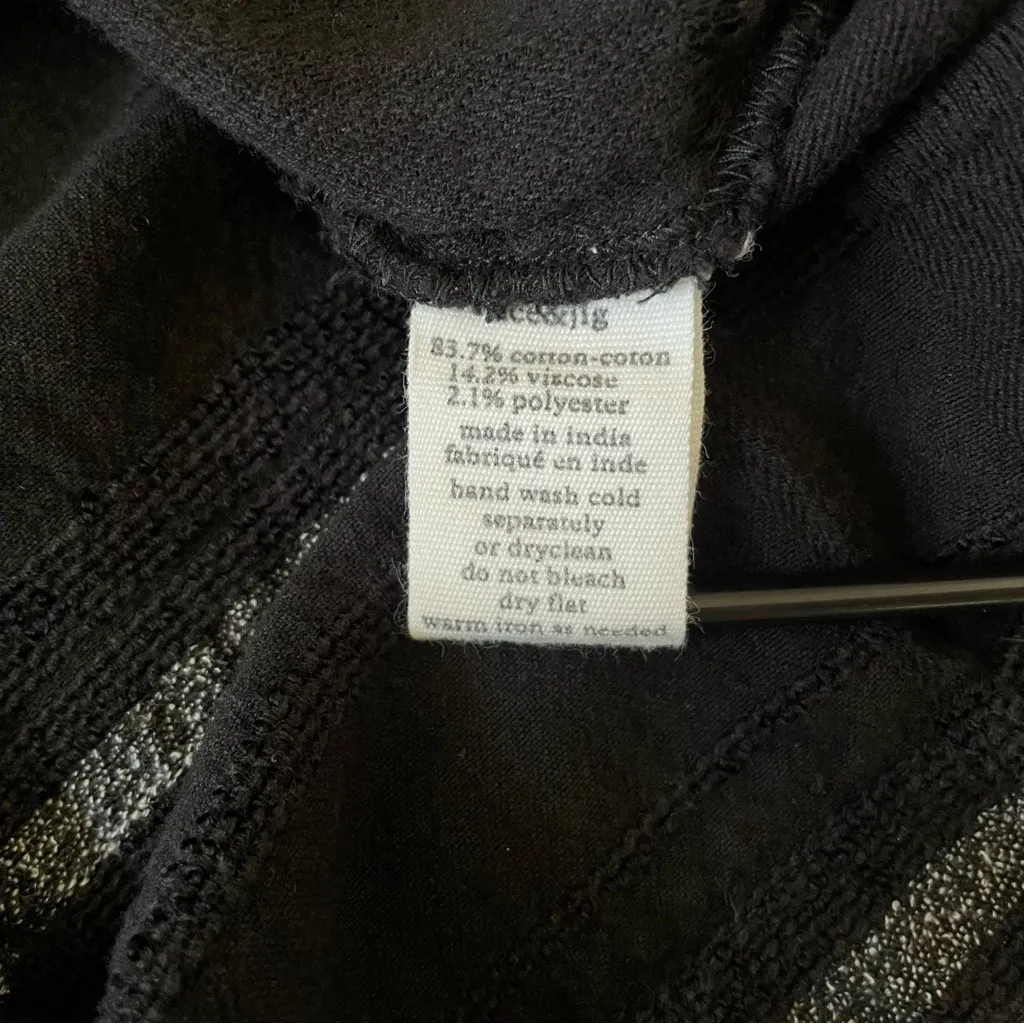 Ace & Jig Rosemary Black Cream Striped Tiered Skirt Mini Dress Size L - Image 8