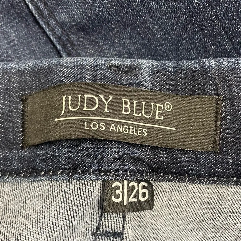 Judy Blue Pull On Super Flare Jean Dark Wash Bellbottom Jeans Womens Size 26 | 2 - Image 8
