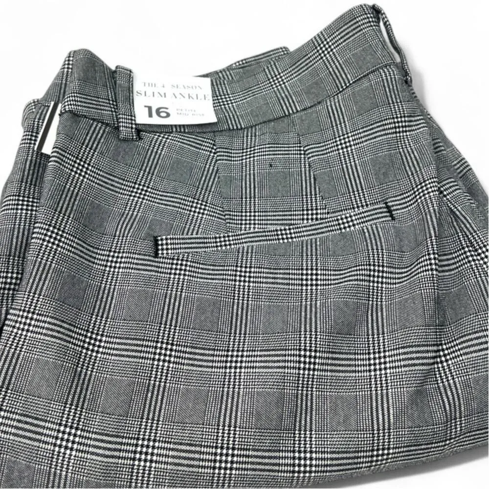 LANE BRYANT 16 Slim Ankle Fit 4-Season pants Trousers Plaid Flex Waistband NWT - Image 3