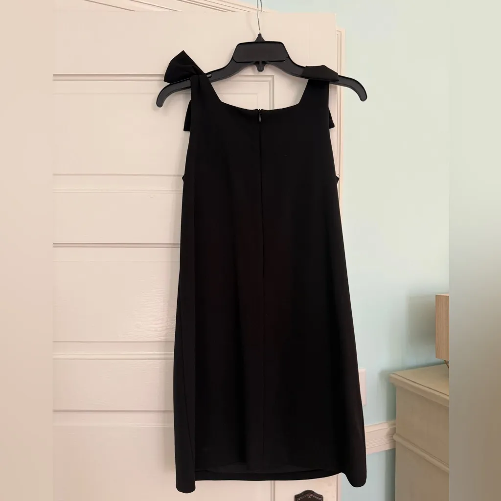 Aqua black mini dress with bows small - Image 3