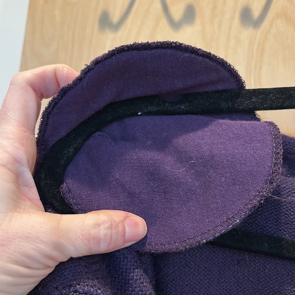 Vintage Jantzen Cardigan Hand Embroidered Purple Cottagecore Size Large - Image 7