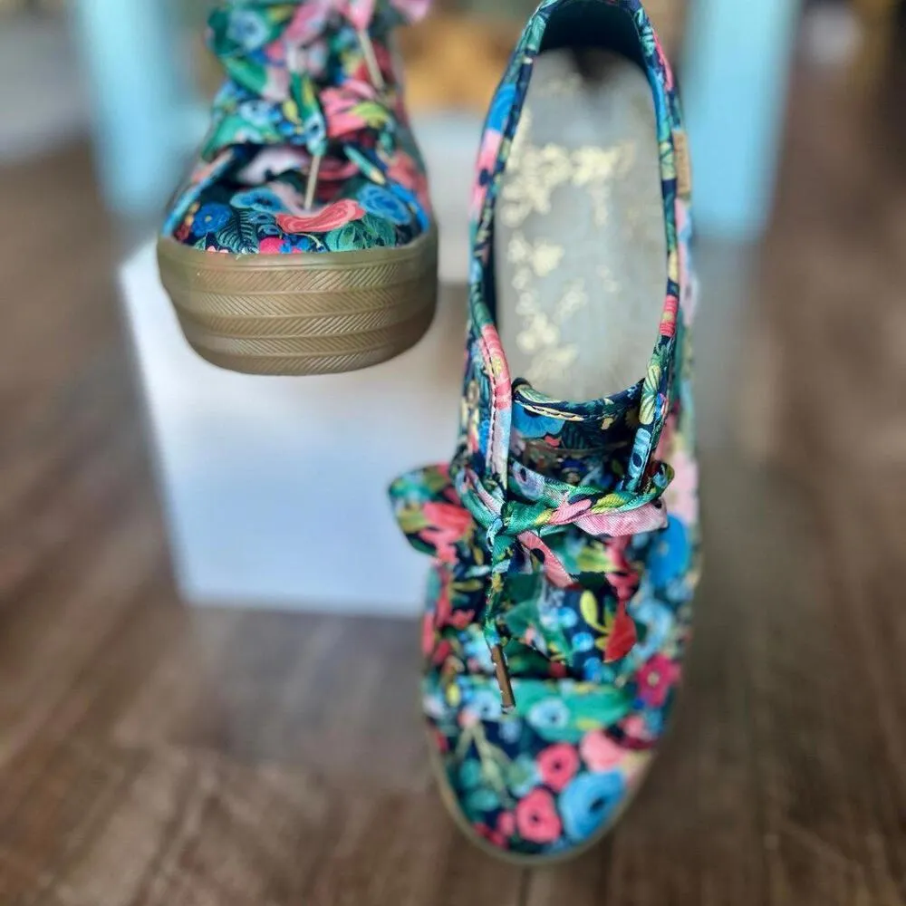 Keds x Rifle Paper Co. Triple Kick Garden Party Floral Shoes - Size 7 Women’s - Image 3