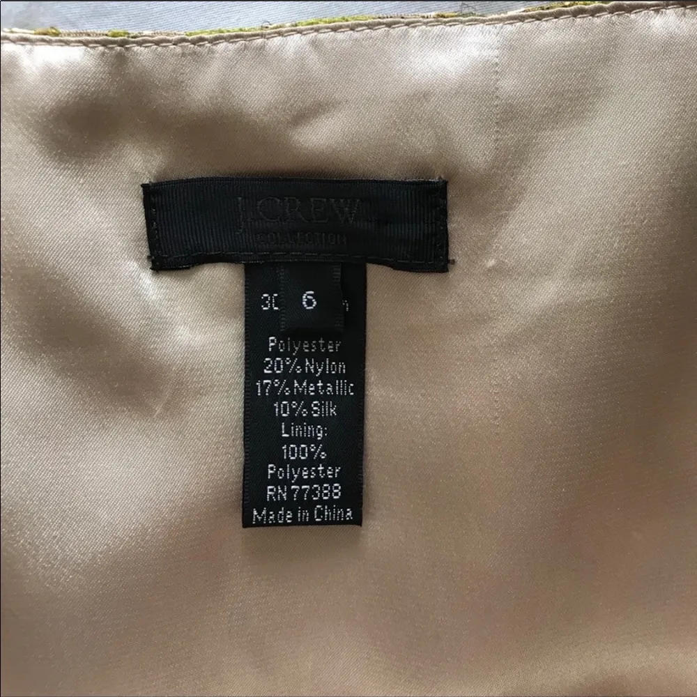 J. Crew collection gold metallic mini skirt - Image 7