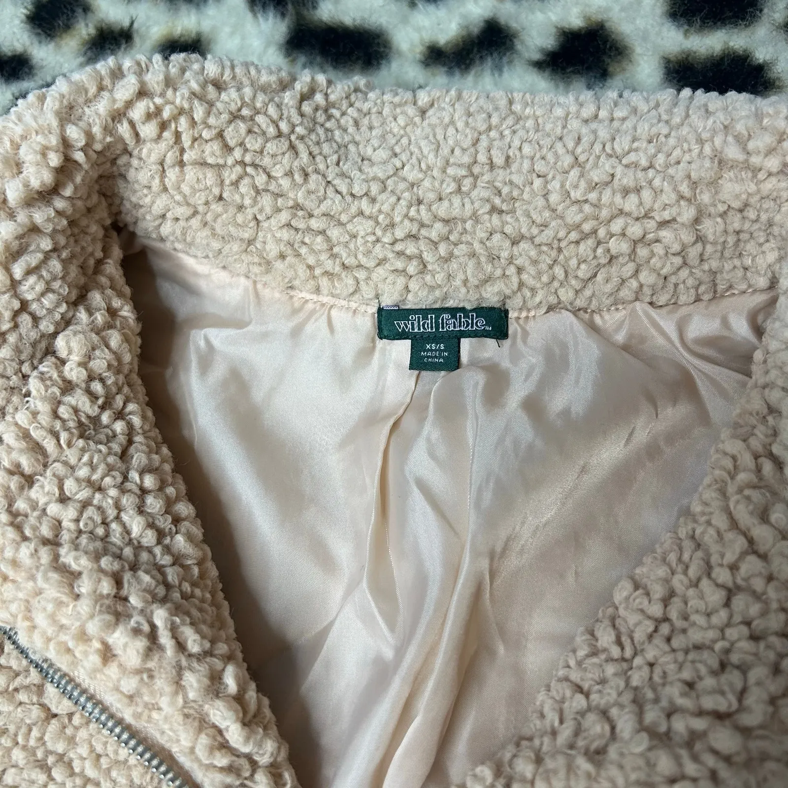 Wild Fable  Oversized Full Zip Sherpa Jacket XS - Image 2